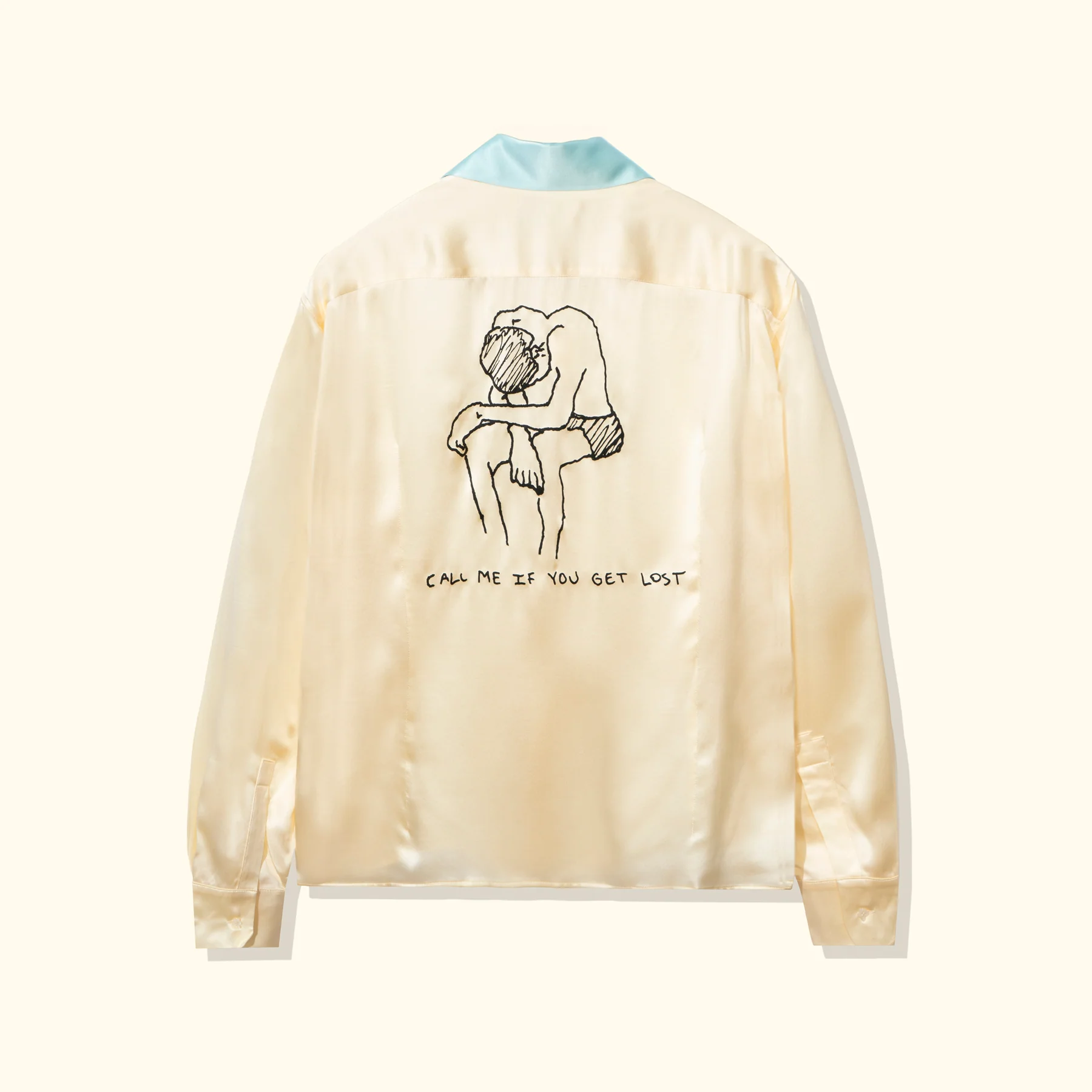 Call Me Long-Sleeve Button-Up Blue - Image 2
