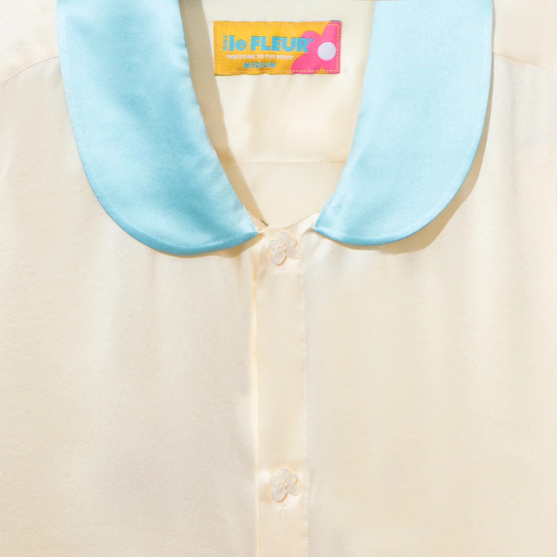 Call Me Long-Sleeve Button-Up Blue - Image 3