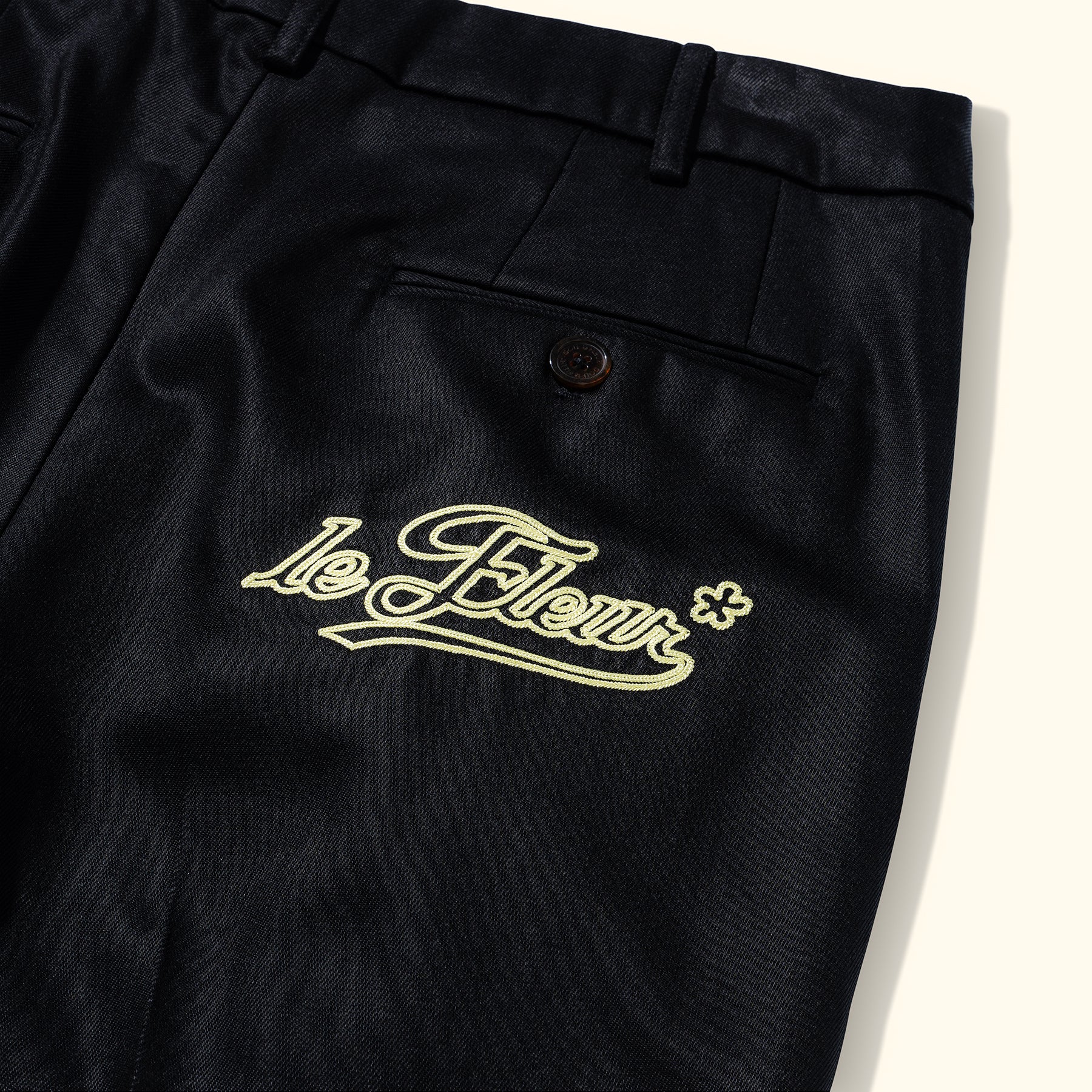 Chainstitch Trousers Black - Image 3