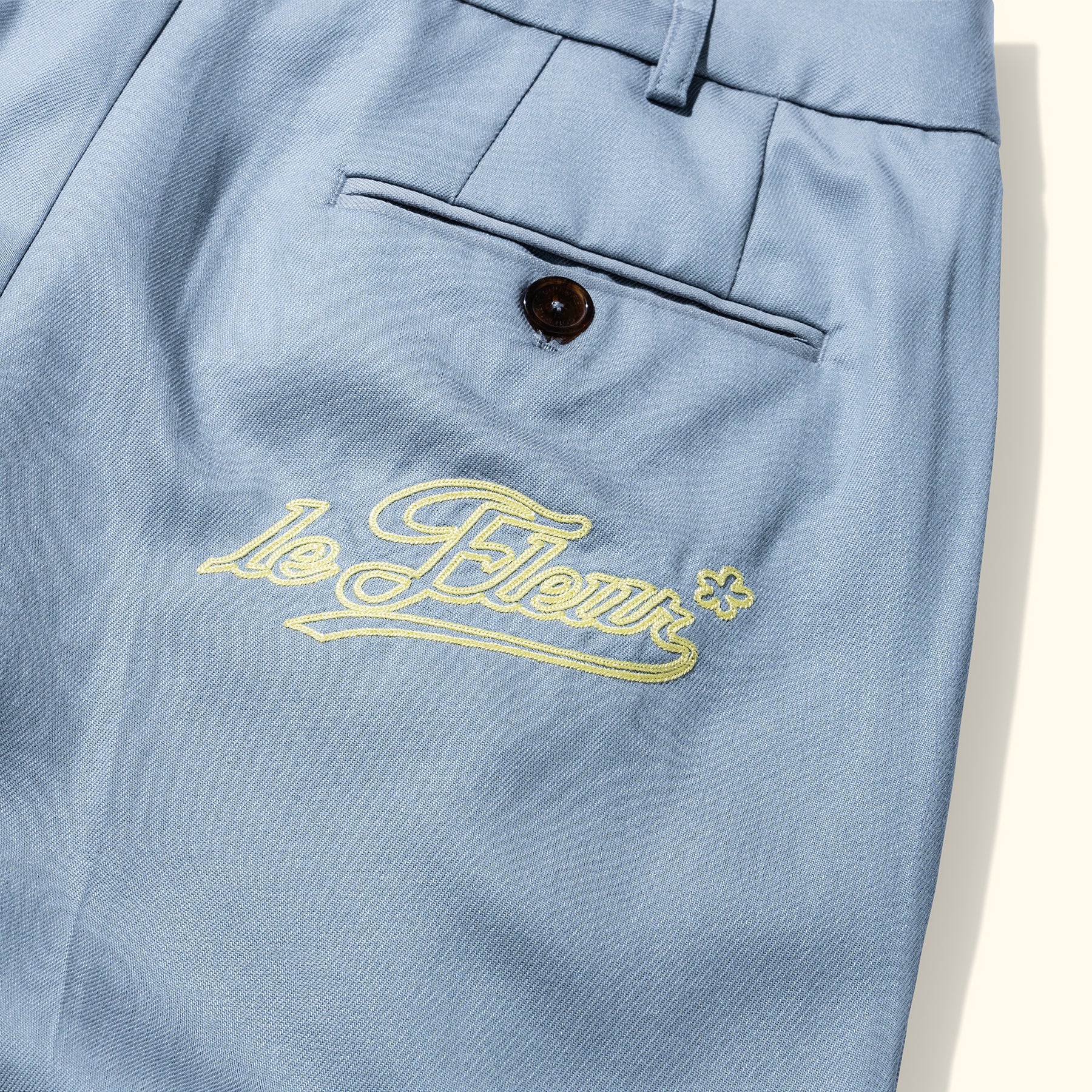 Chainstitch Trousers Blue - Image 3