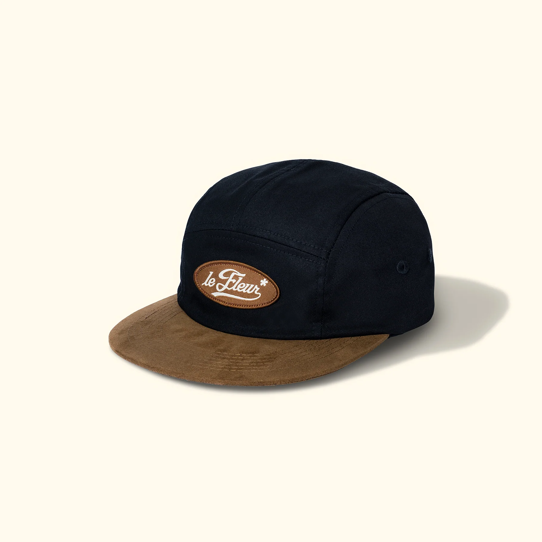 Cursive Patch Camp Hat Black - Image 2