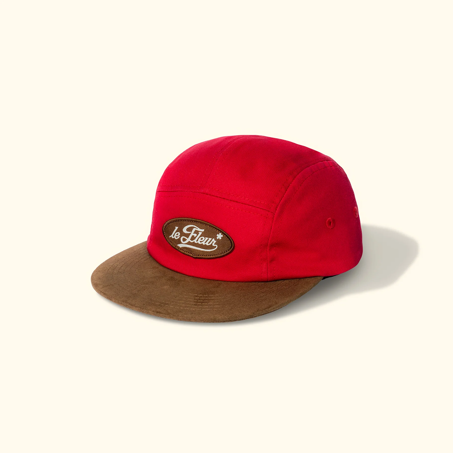 Cursive Patch Camp Hat Red - Image 2