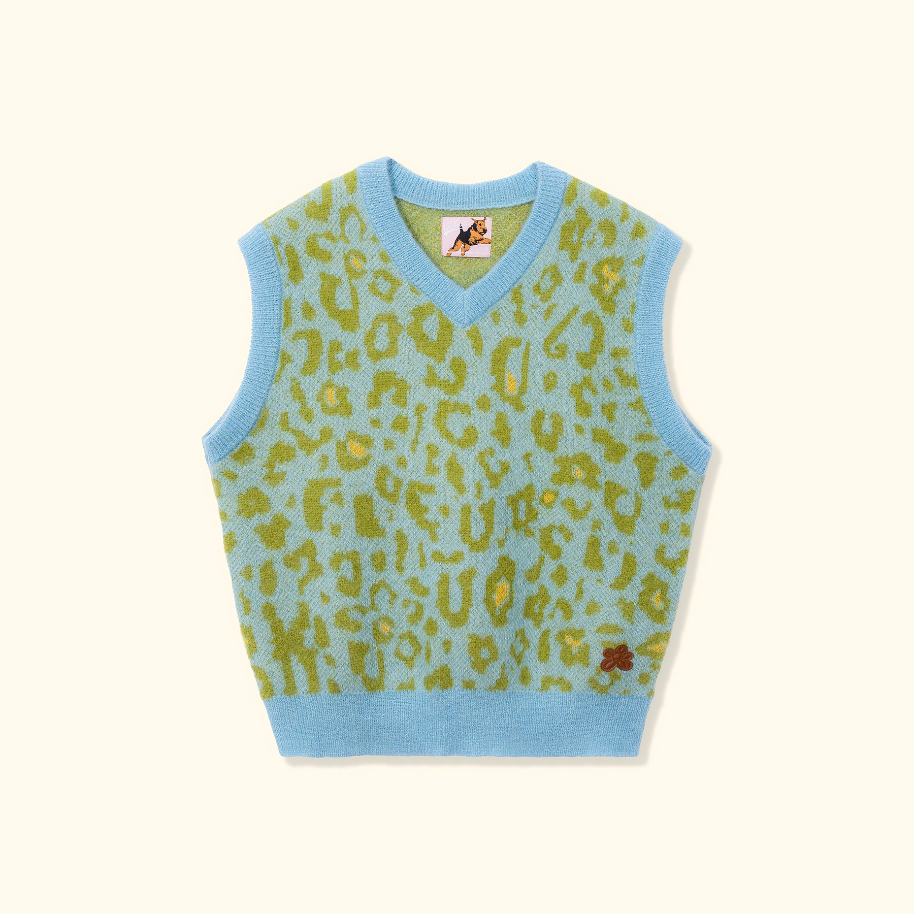 Fleur Camo Sweater Vest Blue/Green