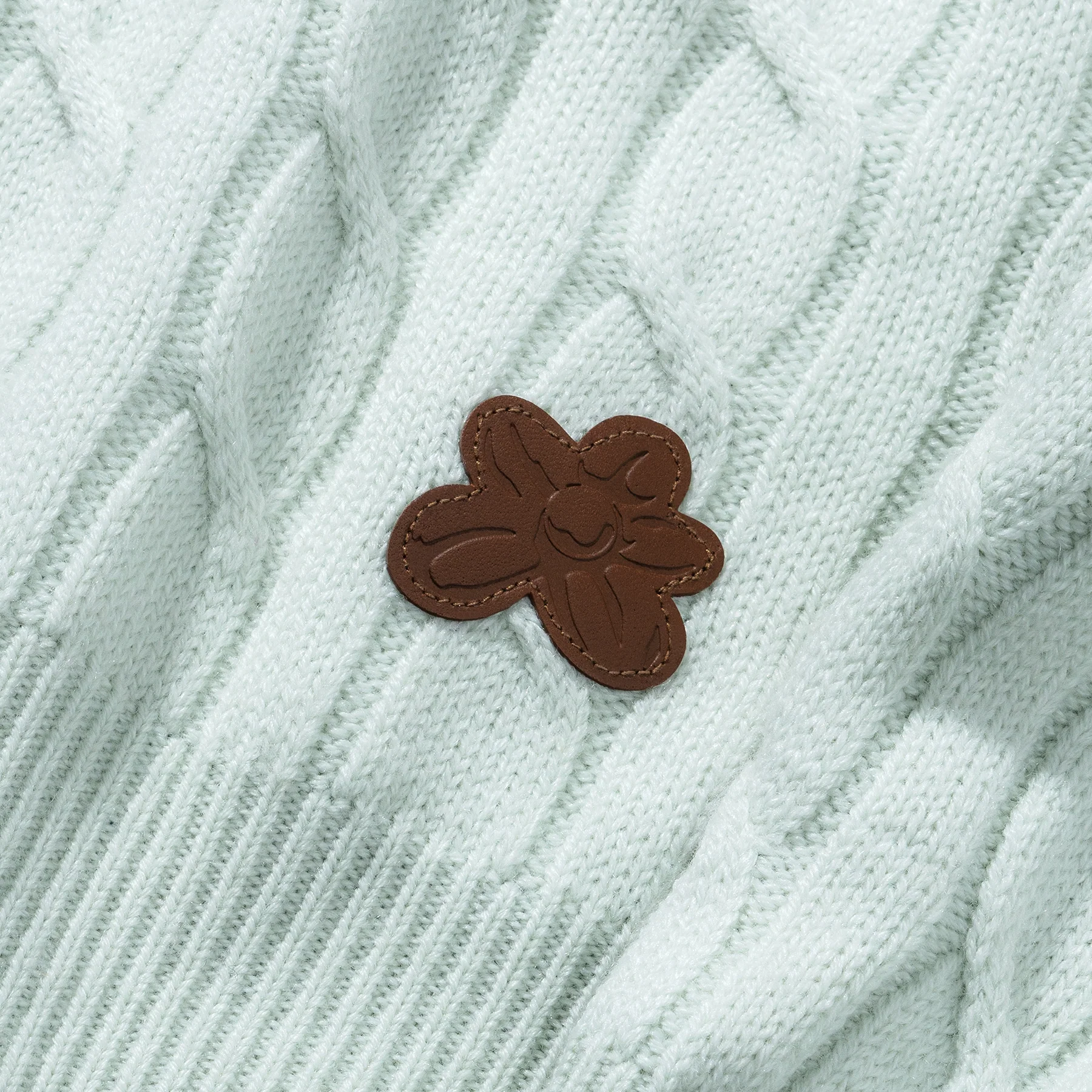 Faux Fur Cardigan Mint - Image 3