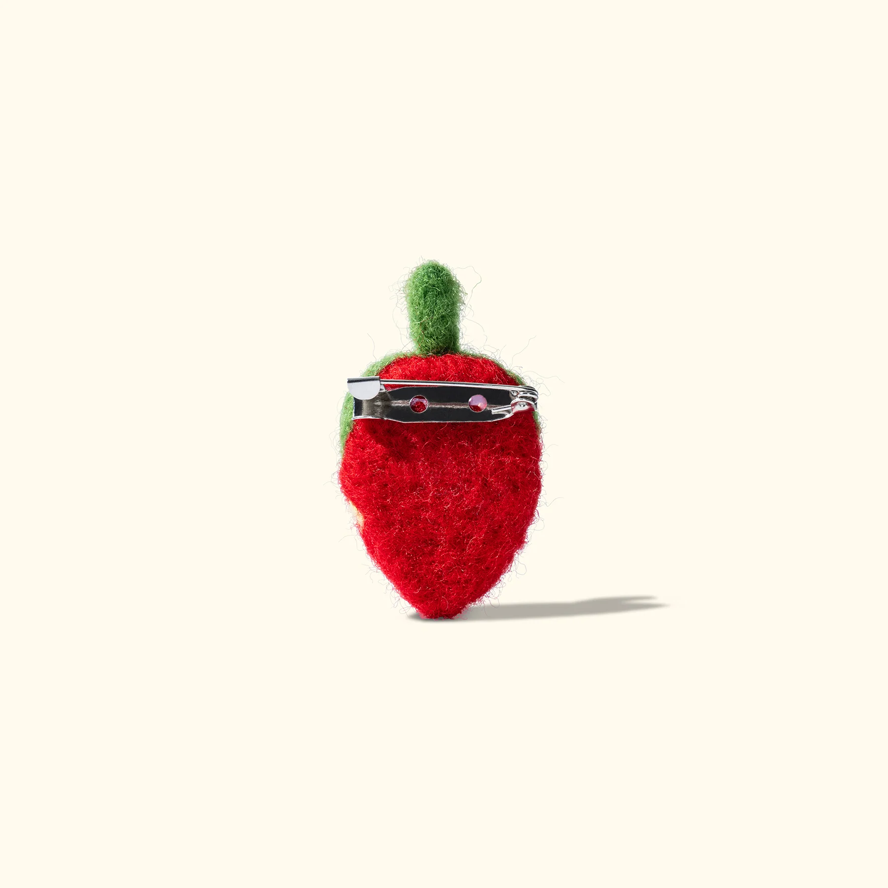 Felt Strawberry Pin - Image 2