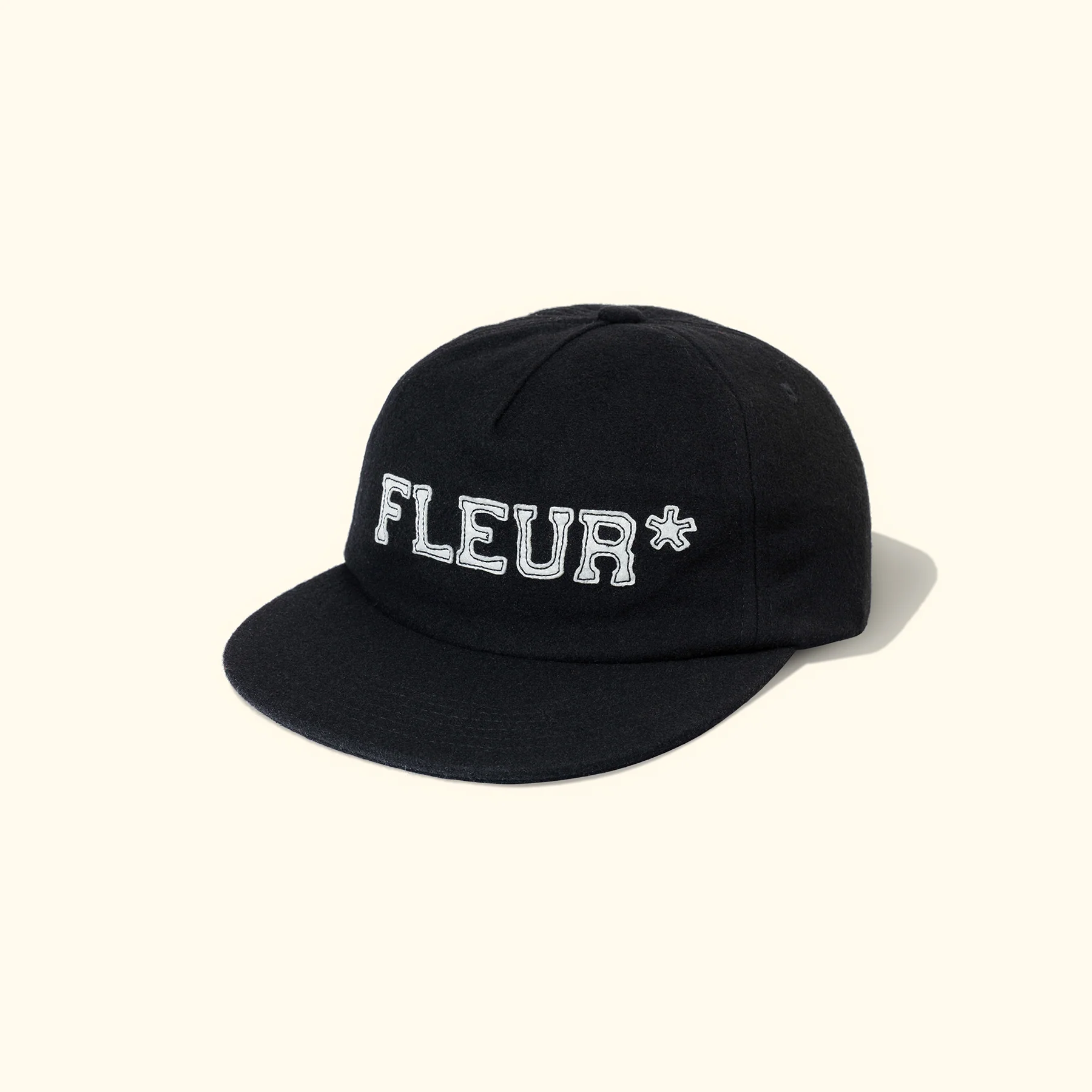 Fleur Patch 5 Panel Hat Black - Image 2