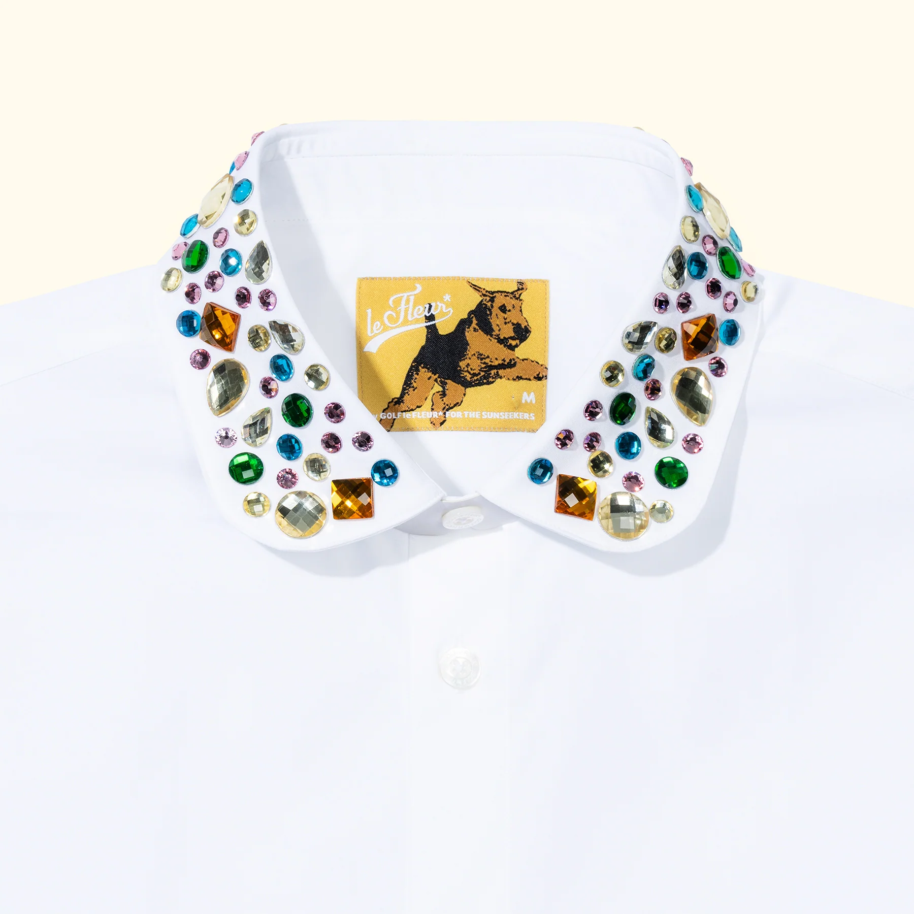 Gemstone Round Collar Shirt - Image 3