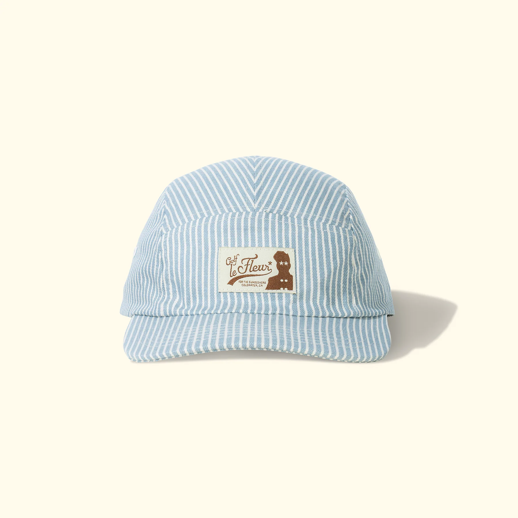 Hickory Stripe Camp Hat Blue