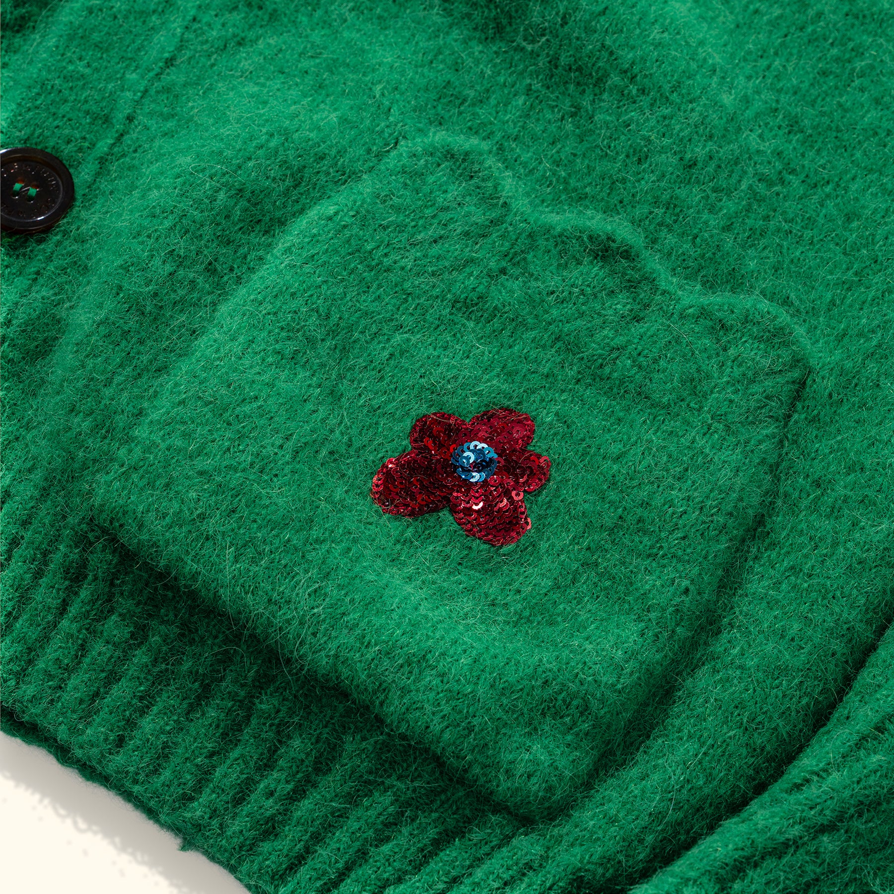 Sequined Cardigan Green - Image 3