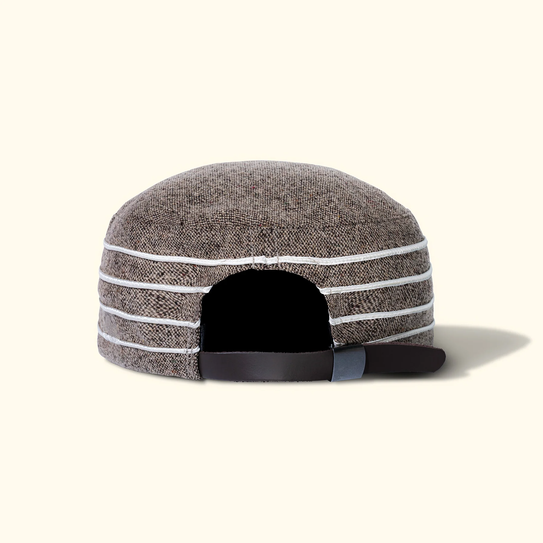 Speckled Wool Pillbox Hat Brown - Image 3