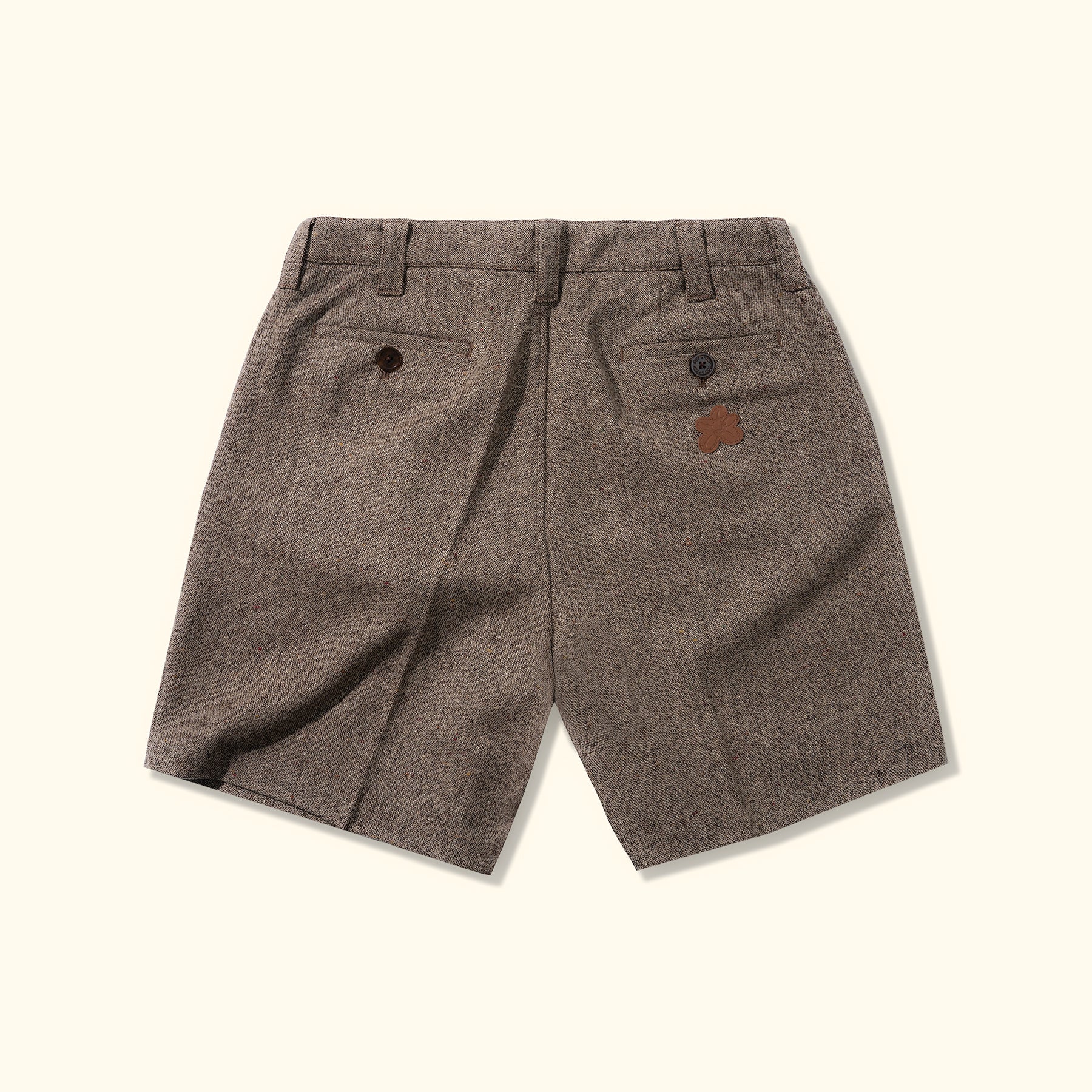 Speckled Wool Shorts Brown - Image 2