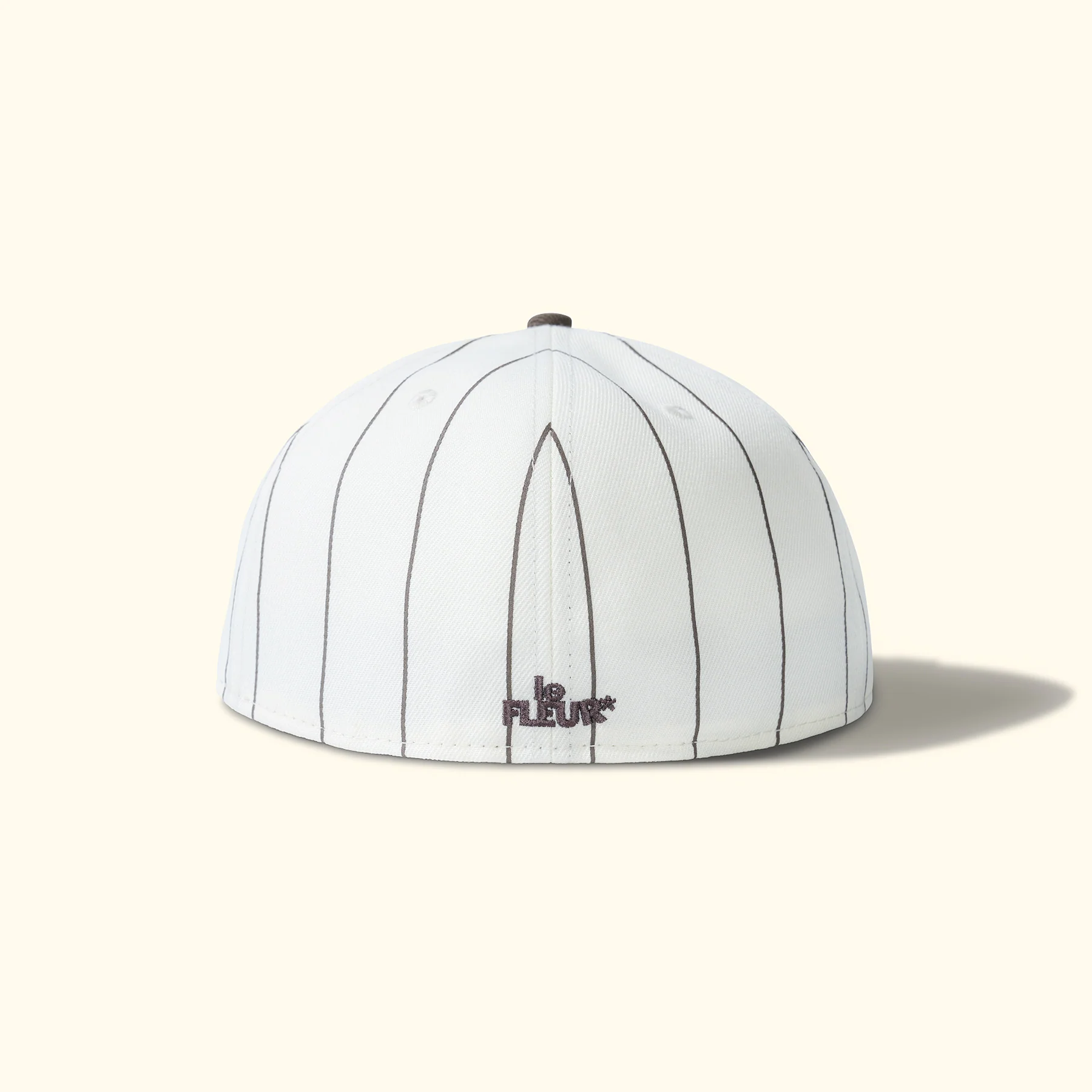 Striped F* Fitted Hat Brown - Image 3
