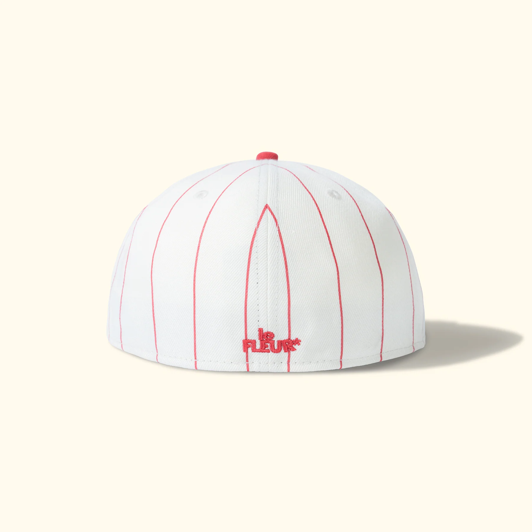 Striped F* Fitted Hat Red - Image 3