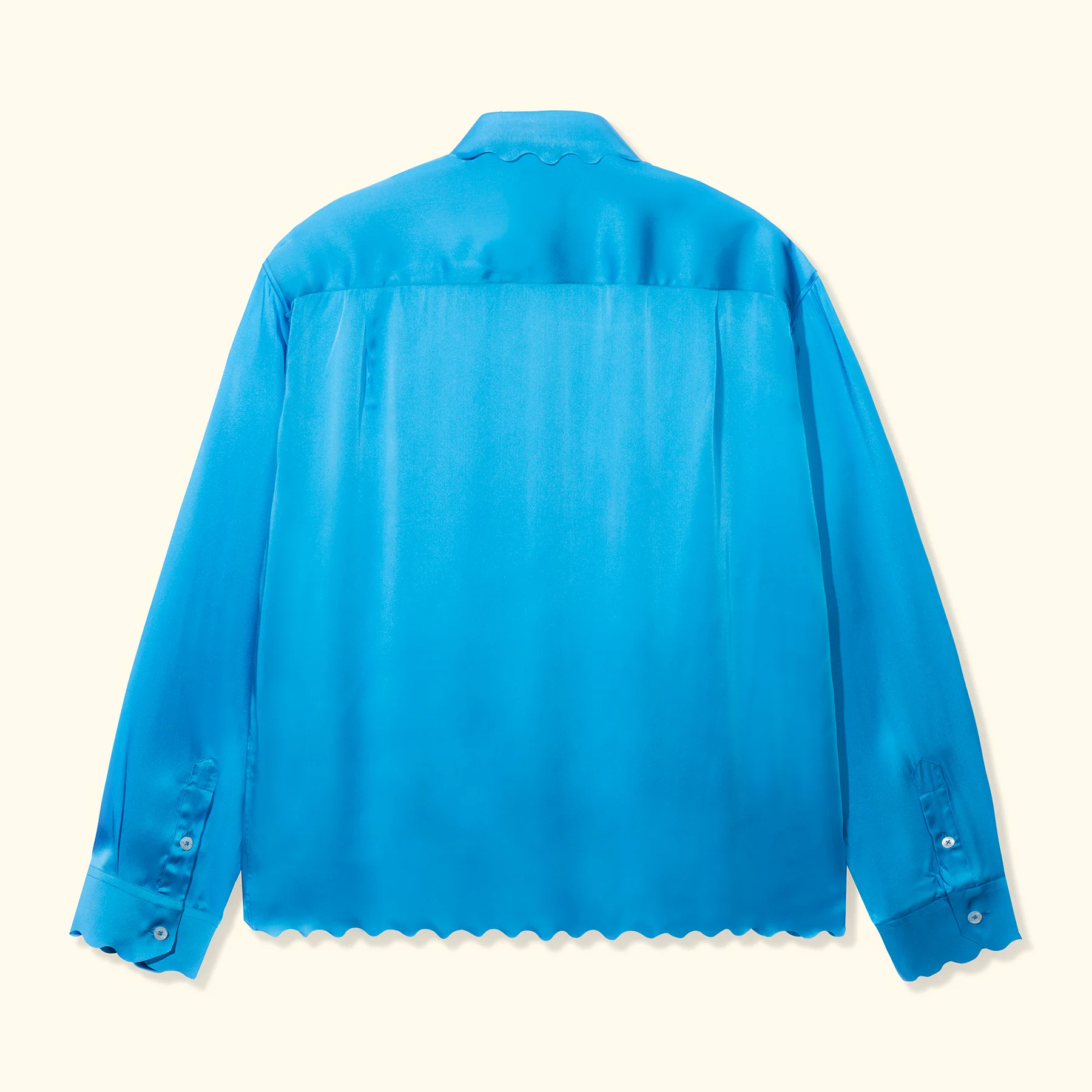 Satin Long-Sleeve Blue - Image 2