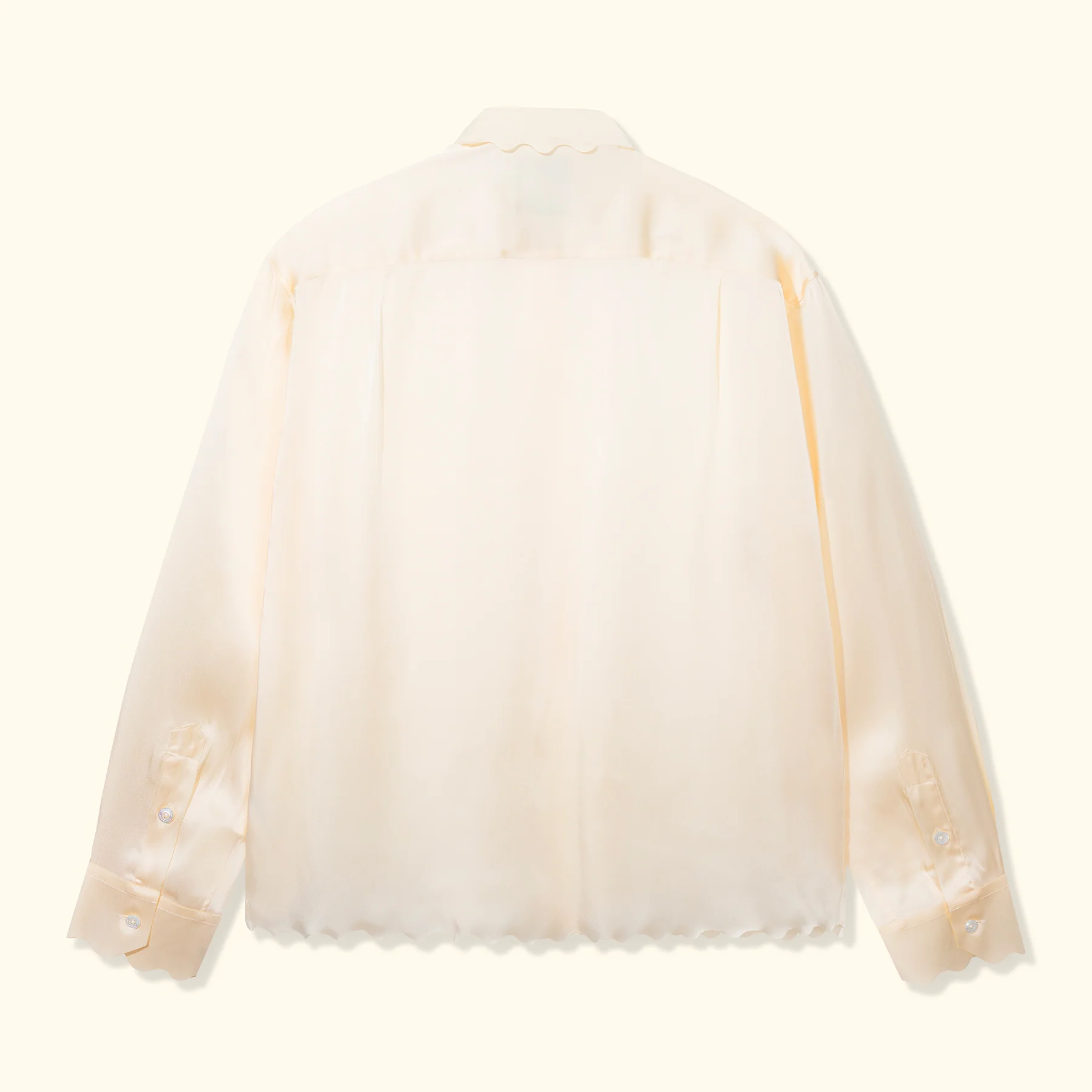 Satin Long-Sleeve Cream - Image 2