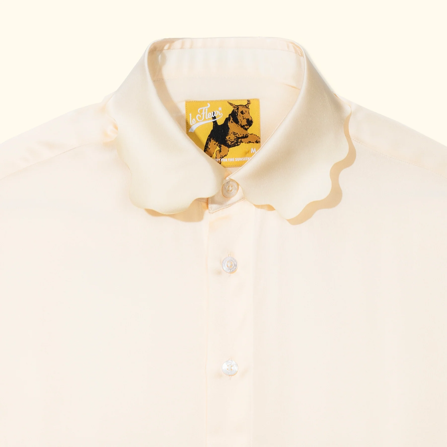 Satin Long-Sleeve Cream - Image 3