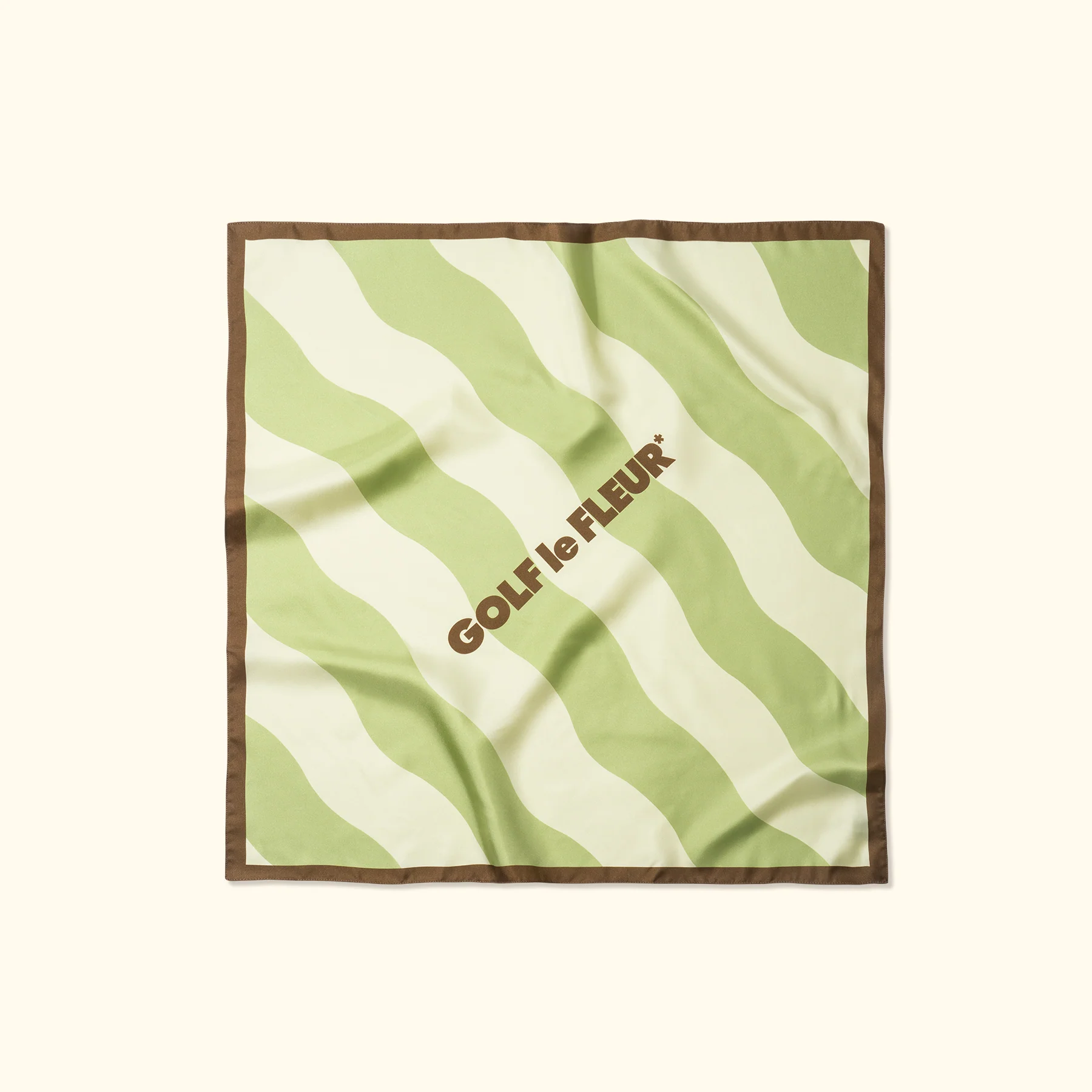 Wavy Stripe Silk Scarf Mint