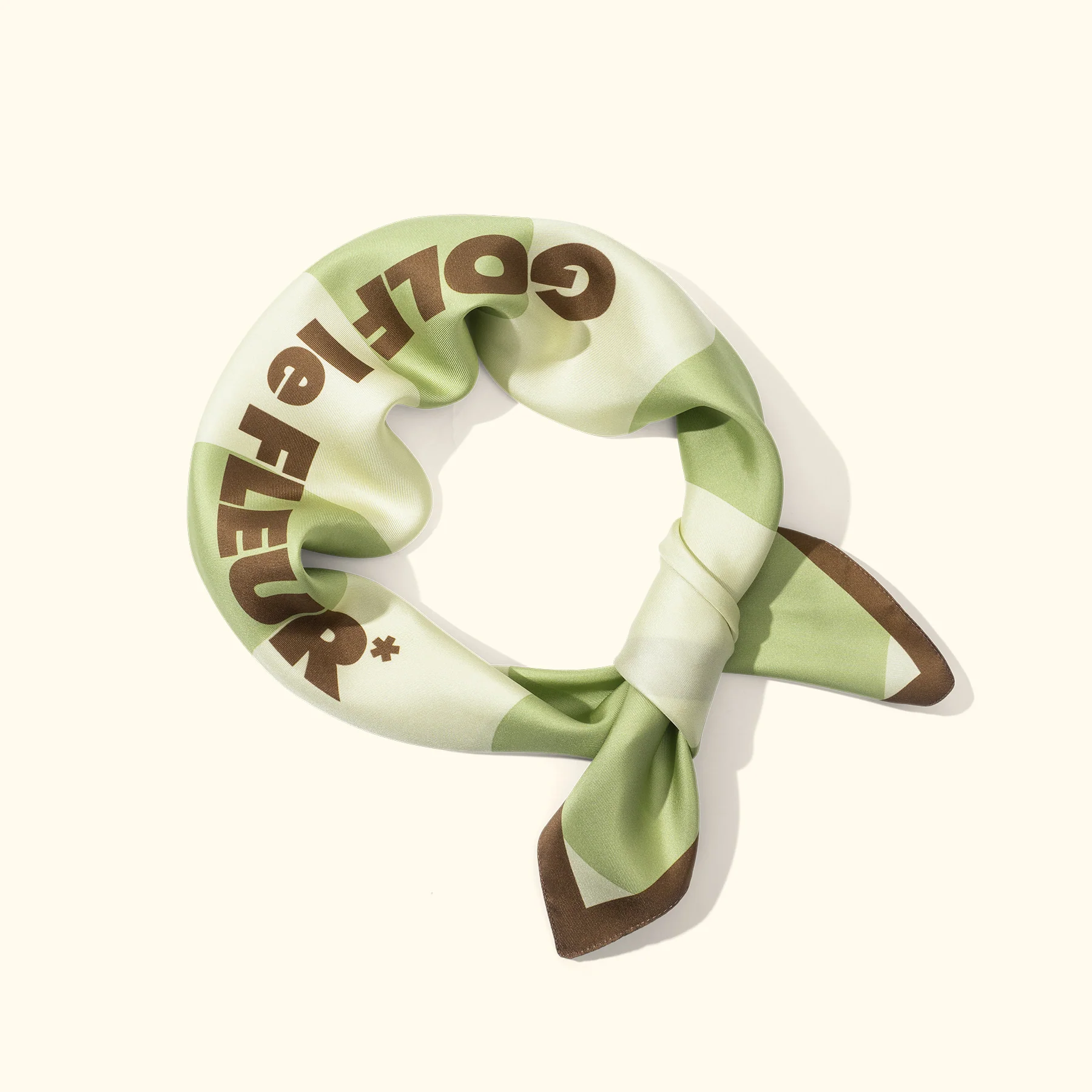 Wavy Stripe Silk Scarf Mint - Image 2